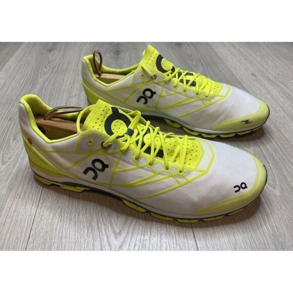 On Running Shoes Cloudflash Speed Athletic Sneaker Men 12.5 Neon White Training